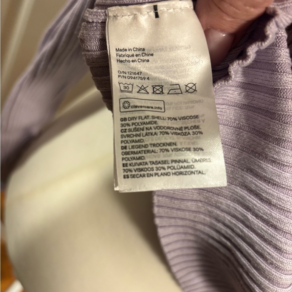 H&M Lilac Button-Up Ribbed Cardigan - Picture 5 of 5